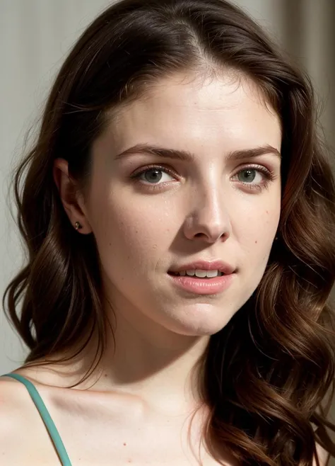close up portrait of annakendrick-ti , by Flora Borsi, style by Flora Borsi, bold, bright colours, ((Flora Borsi)), by Edward Weston