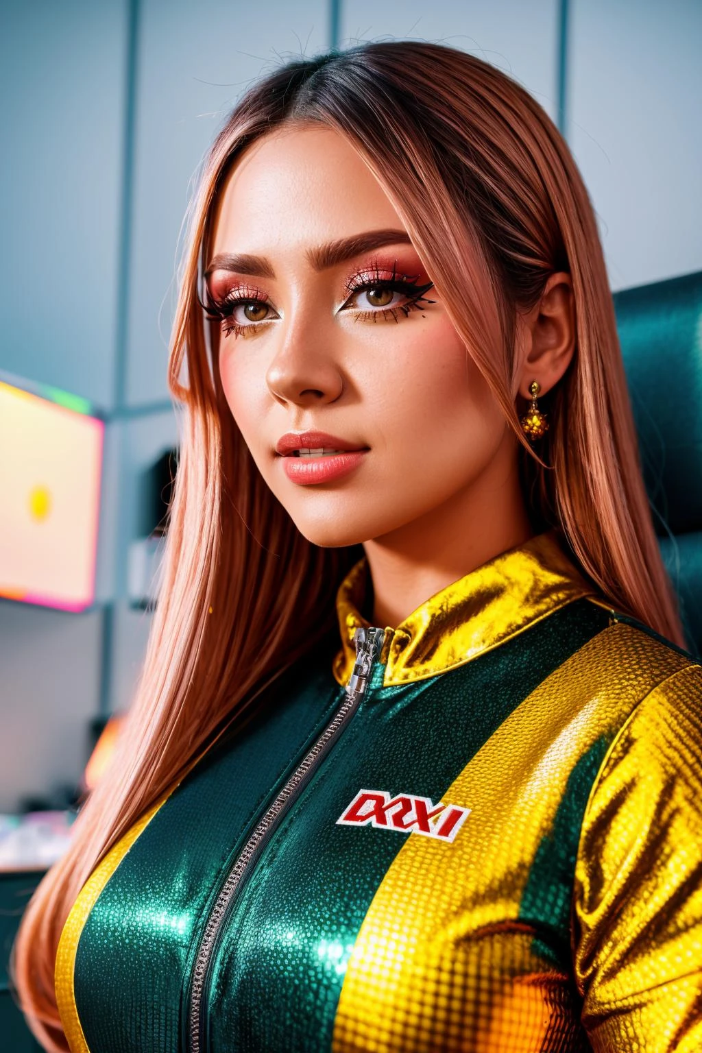 masterpiece, intricate detailed 8k raw photo, volumetric lighting, best cinematic quality, <lora:Arigameplays_v4-000014:1> photo of rgmply woman in jumpsuit, portrait, makeup, perfect nails, office background, extreme closeup
