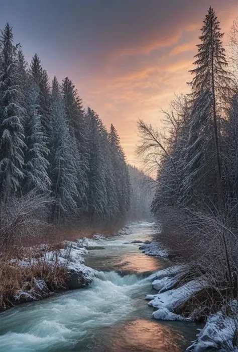 (extremely breathtaking stunning majestic elegant winter Canadian landscape, hyper detailed breathtaking view of rushing river across the tremendously majestic winter forest shimmering after rain colors at sunrise, high contrast natural lighting, impressively beautiful depiction, (with true film high dynamic range award winning image, legacy artwork, 8k)(processing: .25 unsharp mask, S curve, dodge and burn, mid-level contrast, dark edge vignette)
<lora:LCM-LoRA-XL_V1:0.21>
<lora:SDXLHighDetail_v5:0.5>
<lora:add-detail-xl:0.5>
<lora:ral-exposure:0.2> ral-exposure <lora:sdxl_photorealistic_slider_v1:1.5>