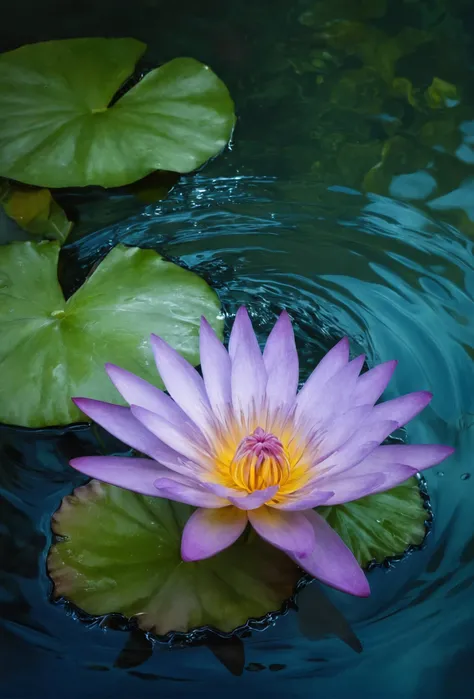 há uma flor muito bonita que está flutuando na água, very linda arte digital, linda arte digital, arte surreal na água, girando plantas marinhas brilhantes, linda arte digitalwork, flores surreais waiizi, linda arte digital, Manipulação da Arte da Água, vegetação mágica de fantasia, beautiful linda arte digital, linda pintura digital, arte digital estilizada, uma bela ilustração de arte