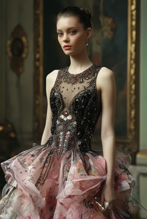 Color photo ((haute couture fashion dress designed by PBS and loony toons))(deep blacks)(evocative depth of field)(absolute sharpness)
<lora:LCM-LoRA-XL_V1:0.21>
<lora:SDXLHighDetail_v5:0.3>
<lora:MJ52:.6>
<lora:JuggerCineXL2:.6>
<lora:AzaleaXL2:.9>
<lora:DetailedEyes_V3:.9>