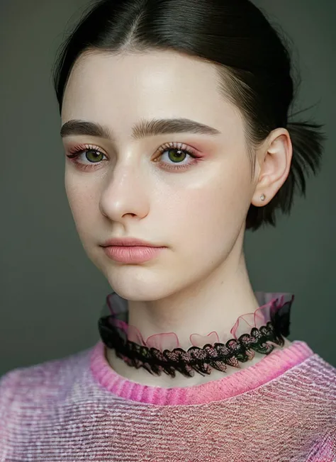 portrait of skswoman, confused , wearing haute couture , with black Layered haircut , background farm epic (photo, studio lighting, hard light, sony a7, 50 mm, matte skin, pores, colors, hyperdetailed, hyperrealistic), <lyco:Dasha Taran:1.1>