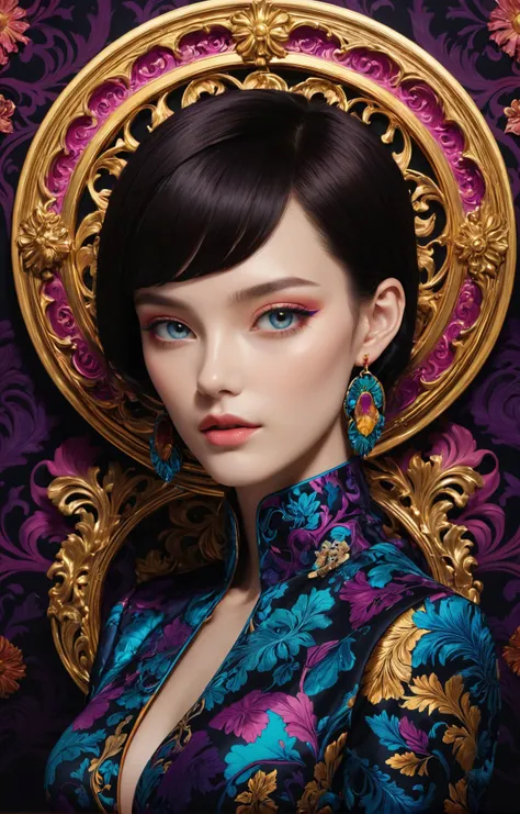 luxury product style, Pop Art aesthetic, bright colors, stunning background. dark and moody, a mesmerizing blend of light and shadow. masterpiece, absurdres, intricate details, elegant, sophisticated, high-end, luxurious, professional, highly detailed