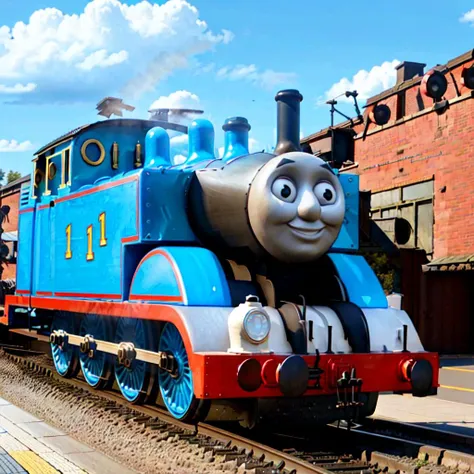 <lora:20240224-1708719204201:0.9> thomas sunshine, train station