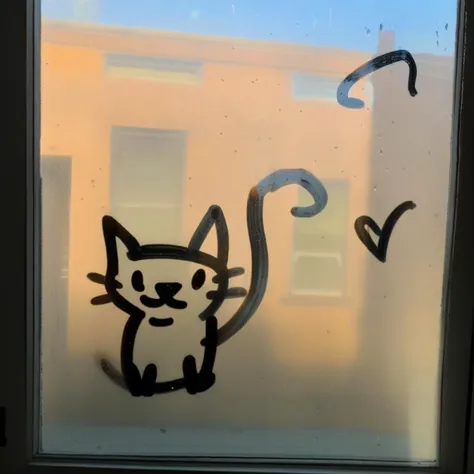 finart cat window drawing<lora:finart:1>