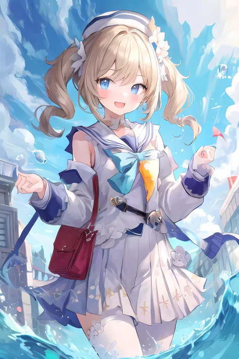 beautiful illustration, petite,best quality, cute girl, <lora:school_outdoors_v0.2:1>,school,school uniform,happy, <lora:add_detail:0.4> <lora:barbara1-000009:1>