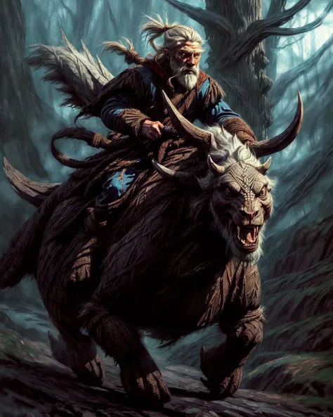 a (sorcerous:1.3)   (viking:1.3) (riding on:1.2)  a (shadow:1.3)   (biomorph:1.3), by (Beatrix Potter:1.2), by (James Gurney:1.3), (detailed, dramatic, cinematic pose:1.1), 
 <lora:riding_a:1>, <lora:add_detail:0.7>