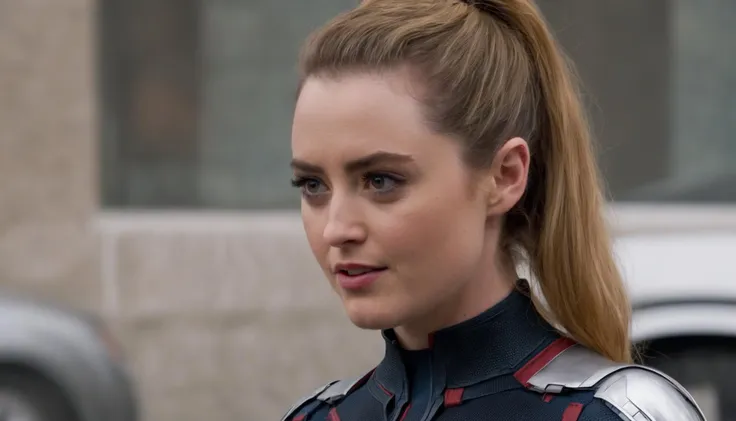 movie still of (ohwx woman) <lora:kathryn_lora_sdxl_v1-000007:1> wearing a superhero costume in the movie Ant man, brown ponytail, ruggedly handsome hero, depth of field, zeiss lens, detailed, great composition, centered,8 k resolution, extremely detailed, cinematic coulometry, artistic