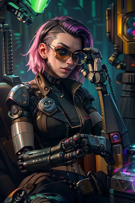 DEN_ae_blackwell,
(woman with a (robot arm:1.2) and (mechanical limbs:1.2) wearing sunglasses, human body, (android:1.2), (robot arm:1.2), machinery, (cyberpunk:1.2), punk:1.2)
bokeh, f1.4, 40mm, photorealistic, raw, 8k, textured skin, skin pores, intricate details <lora:epi_noiseoffset2:1>, epiCRealism