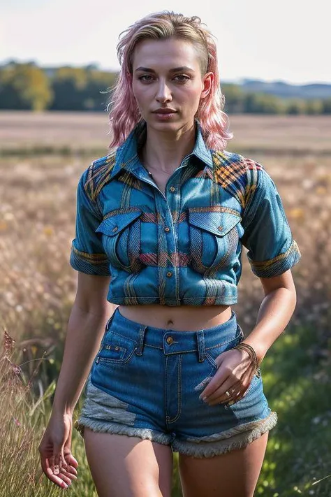 DEN_ae_blackwell,
(walking through a tallgrass meadow wearing (Jean shorts:1.3) and (plaid shirt:1.3), meadow, wild, overgrown, walking,:1.2)
bokeh, f1.4, 40mm, photorealistic, raw, 8k, textured skin, skin pores, intricate details <lora:epi_noiseoffset2:1>, epiCRealism