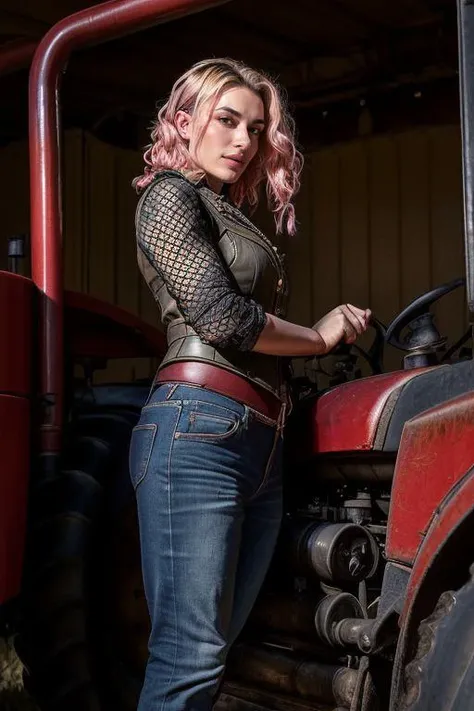 DEN_ae_blackwell,
(posing in a tractors cockpit, driving a tractor, country living, country, farming, driving a tractor in a field:1.2)
bokeh, f1.4, 40mm, photorealistic, raw, 8k, textured skin, skin pores, intricate details <lora:epi_noiseoffset2:1>, epiCRealism <lora:ClothingAdjuster3:-1>