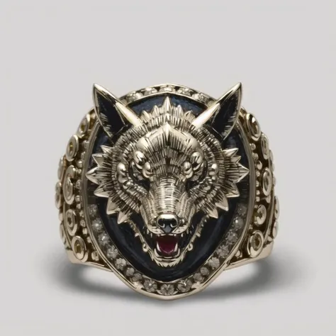 dragonhead ring, ((masterpiece):1.0), (werewolf:1.2), (ring:1.2), silver, a silver ring with a dragon head, (best quality), (great quality) <lora:elderring_V1:0.8> <lora:werewolfLora_v10:0.7>
