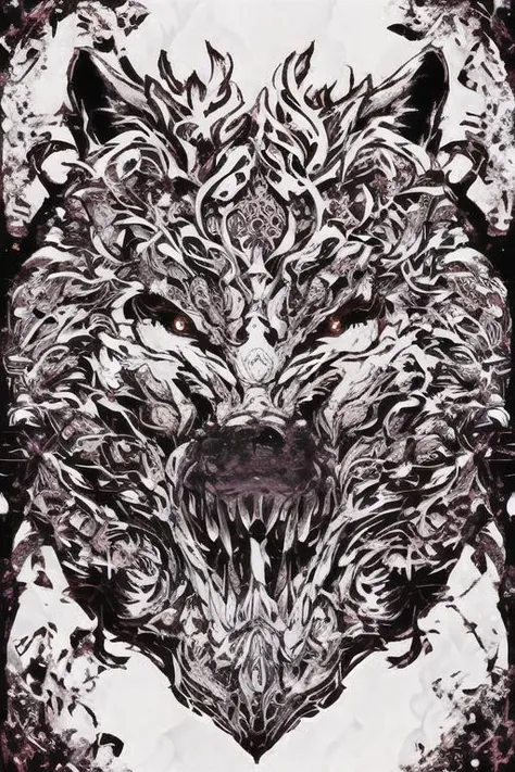 woman in a mythical forest, masterpiece, perfect face, intricate details, horror theme <lora:werewolf_v1.0:1> werewolf
