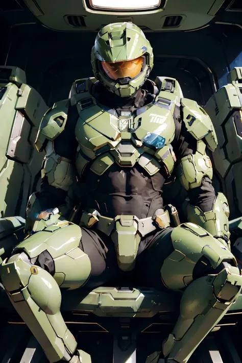 Master chief, extremely aroused, erect penis, (naked), wearing gloves, large penis, detailed, masturbating, ((((((ejaculating large amounts of semen)))))), ((((cumming)))), (stroking penis), ((orgasm)),