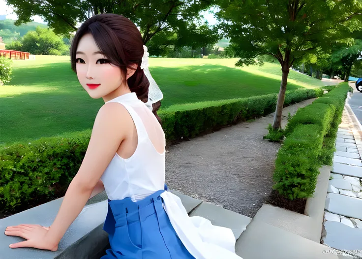girl standing near tree