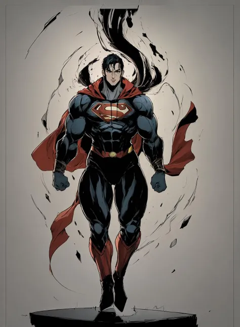 1 man, looking at viewer, simple background, solo, superman, full body, buildings, flying, cape
pillarboxed, grey border, <lora:HQ_Style-000003:.7> ,