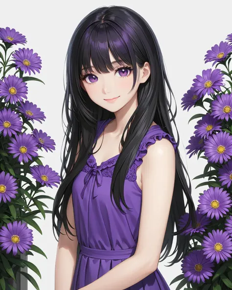 bangs, (sharpening, sharpening face):1.3, 1girl, solo, face viewer, looking at viewer, full body, no nipples, makeup, long hair, realistic, (masterpiece:1.2, best quality, absurd res, ultra detailed), (seductive smile):0.2, black hair,
<lora:Purple Dom SDXL-0.1:1>flower,purple flower,