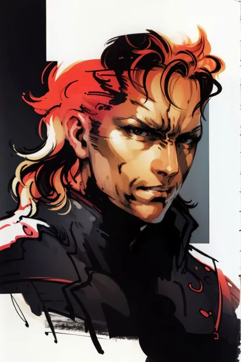 portrait, solo, 1boy, male focus <lora:shinkawa_youji_style_v01:1>