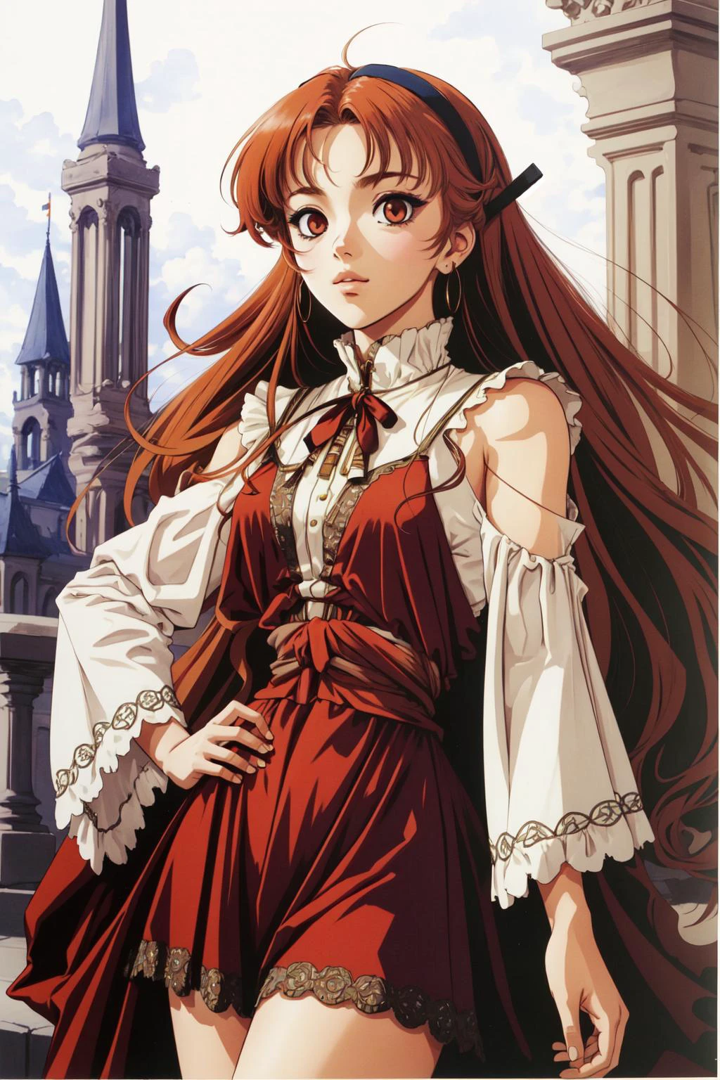 best quality, intricate details,
1girl, <lora:erisGreyratLora_v10:0.8> eris_greyrat,
<lora:yuukiNobuteru1990_offset:0.8> yuuki nobuteru, 1990s \(style\),