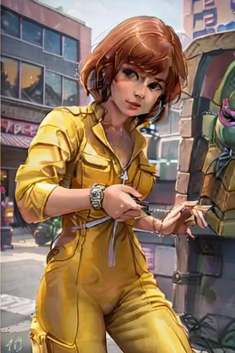 (((perfect-live-realistic-perfect, perfect-live-realistic-resolution-perfect, perfect-1girl-solo-perfect, perfect-live-realistic-surroundings-perfect, perfect-live-realistic-detailed-perfect))) ((( <lora:CARTOON_April_ONeil_TMNT_ownwaifu-15:1>CARTOON_April_ONeil_TMNT_ownwaifu, yellow-jumpsuit)))