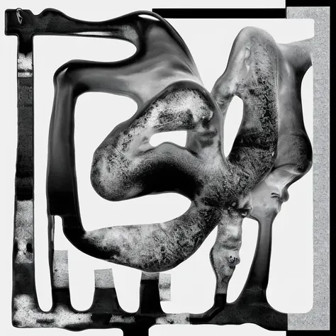 Zbrush, frosted glass, collage, grunge, digital, bw, render, nnekaia, ohwallie, render,spectrum ,