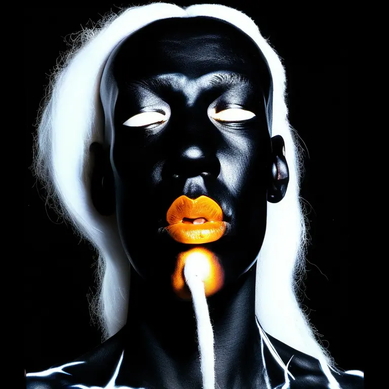 sculpt, white on black, juliangxyc, surreal, nnekaia, portrait, stars