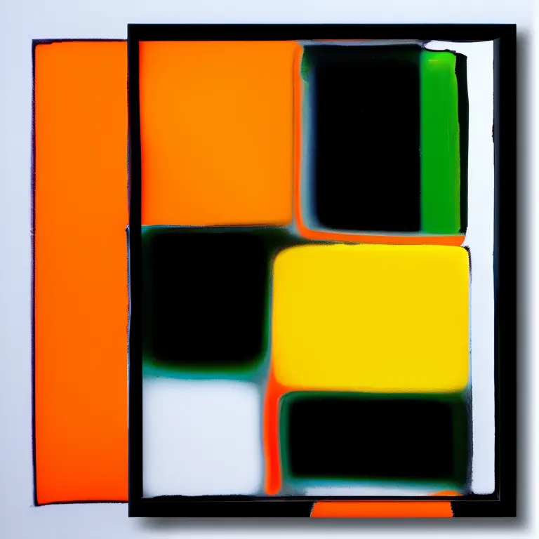 green, orange, monochromatic, riddingink, yellow, glass, black