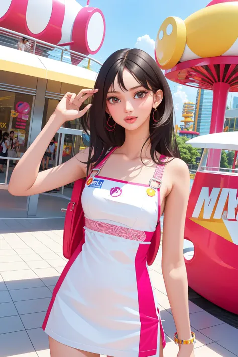 DV_Precious_Vicious, 1girl, dressed, upper body, <lora:flat2:0.3>