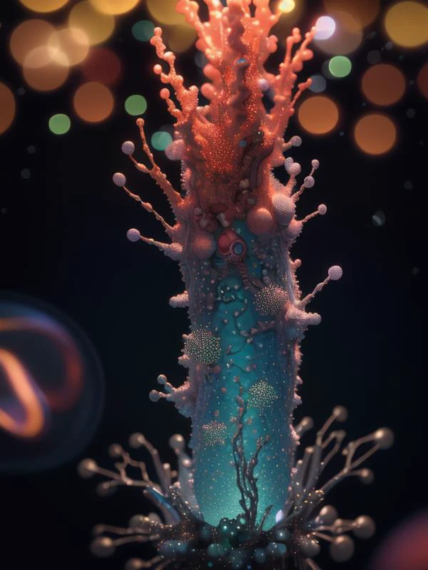 (disney:1.0)(pixar:1.4)(cartoon:1.1)(3D:1.2),(Pui), (nsfw:1.3), (UHD:1.1),
(Ultra detailed (microscopic level:1.1) (macro photography)) of a (glowing but colourful) (underwater structure) , intricate, (entropy:1.1), (deepsea dust:1.1), (dist:0.8), visually delightful, ((deep bokeh:1.6)), dreamy, cosmic abstract background, (no human),
(hyperdetailed:1.2)
subsurface scattering, (Photorealistic:1.2), Hyperrealistic, analog style, realistic, film photography, (background visible:1.4),
(Style: highres photo, cinematic Lighting, trending on artstation, ((high quality:1.2, masterpiece:1.2)), (8k resolution), high details, incredibly absurdres, )