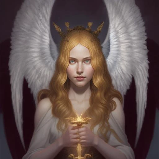 a portrait of a female heavenly angel, anatomy, bathed in light, holding a big sword, big angel wings, highly detailed, pretty face,  smoth, sharp focus, illustration, newhorrorfantasy_style