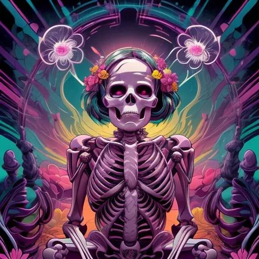 beautiful lighting, ((skeleton)), front, sitting, no humans,
flower armor, flower crown, happy vibes, bright pink background, flowers, abstract, surreal, mixed media, pink haze, ultra detailed,
<lora:add_detail:0.8>, <lora:cutecore_dreampop:0.8> cutecore dreampop, <lora:nvdreampunk:1> nvdreampunk, abstract surrealism, abstract geometry, mixed media