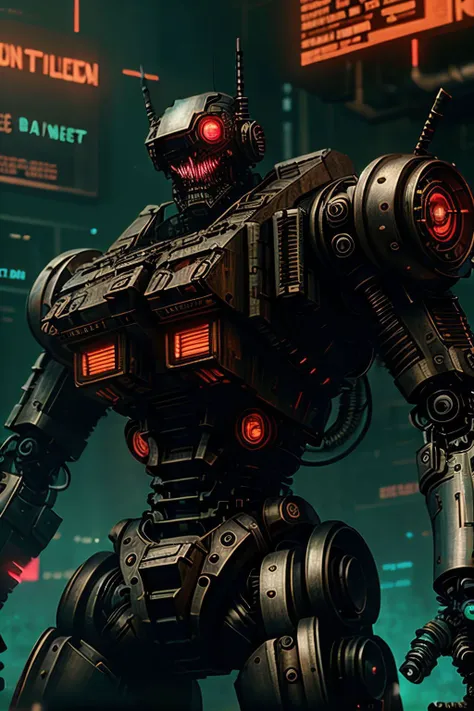 (<lyco:terminator:0.8>cyborg), (RAW photo, absurdres, high quality, photorealistic, detailed, realistic:1.3), robot (((full body action pose))), a high resolution photo of a robot, with red perfect circle glow eyes and metal shiny skull face and chrome metal body. ((metal reflex fire flames, fog, smoke and dark apocalypse background)), cinematic, atmospheric, 4k, Octane Render, photoreal, unreal engine, highly detailed, intricate detail, action, blue athmosphere,