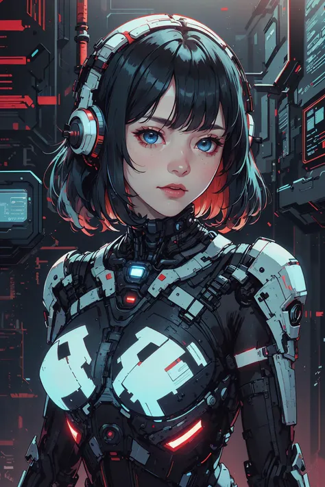 (intricate detail, beautiful:1.2), <lora:smol02:0.4>, <lora:Dreamwave v3:0.5>,
1 girl, adult swedish woman,  light blue eyes, black sleek hair,  
(style-rustmagic:0.8), solo,  half shot,  detailed background, detailed face, (<lora:MalwareTech:0.6>, malware glitch,   scifi,  matwaretech theme:1.1), space mechanic, specialist, confident, sci-fi, toolbelt, , techwear, glowing equipment, nanotechnology, , engineering, scanner probe, starship in background, glowing red ambient lighting, cinematic atmosphere,