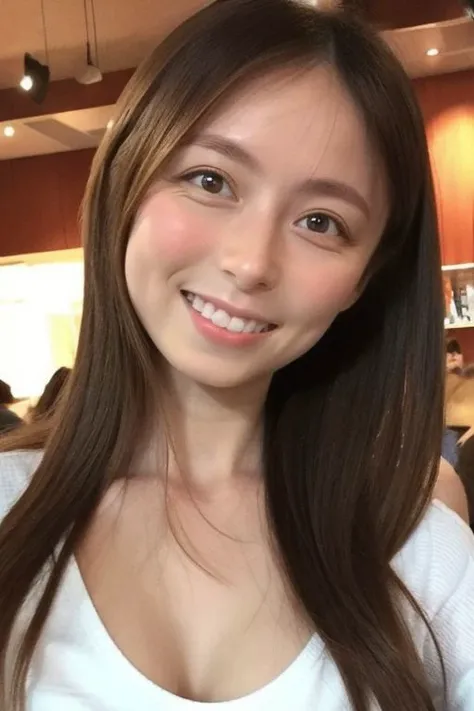 Original face, ((Original eyes shape)) , ((Small breasts)) , flat chest adult woman, Point of view, best quality, photo realistic portrait ,fair skin, fashion, nsfw