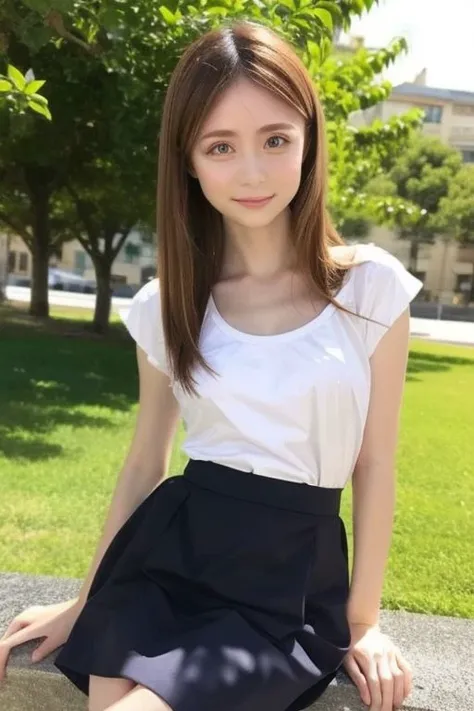 Original face, ((Original eyes shape)) , ((Small breasts)) , flat chest adult woman, Point of view, best quality, photo realistic portrait ,fair skin, fashion, skirt, panties, nsfw