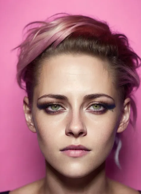 portrait of sks woman, epic (photo, studio lighting, hard light, sony a7, 50 mm, matte skin, pores, colors, hyperdetailed, hyperrealistic), <lora:locon_kristenstewart_v1_from_v1_64_32:1.3>