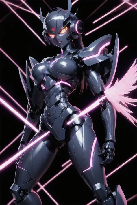 Sexy black angel robot in hong kong
manga neon horror