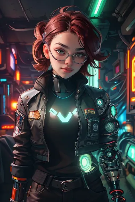 Merger_lolli_haynyx,
(woman with a (robot arm:1.2) and (mechanical limbs:1.2) wearing sunglasses, human body, (android:1.2), (robot arm:1.2), machinery, (cyberpunk:1.2), punk:1.2),
bokeh, f1.4, 40mm, photorealistic, raw, 8k, textured skin, skin pores, intricate details  <lora:epi_noiseoffset2:1>, epiCRealism <lora:ClothingAdjuster3:-1>