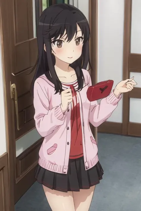 best quality, masterpiece, highres, solo, {ichijou_hotaru_nonnonbiyori:1.15}, black_hair, long_hair, brown_eyes, blush, brown_hair