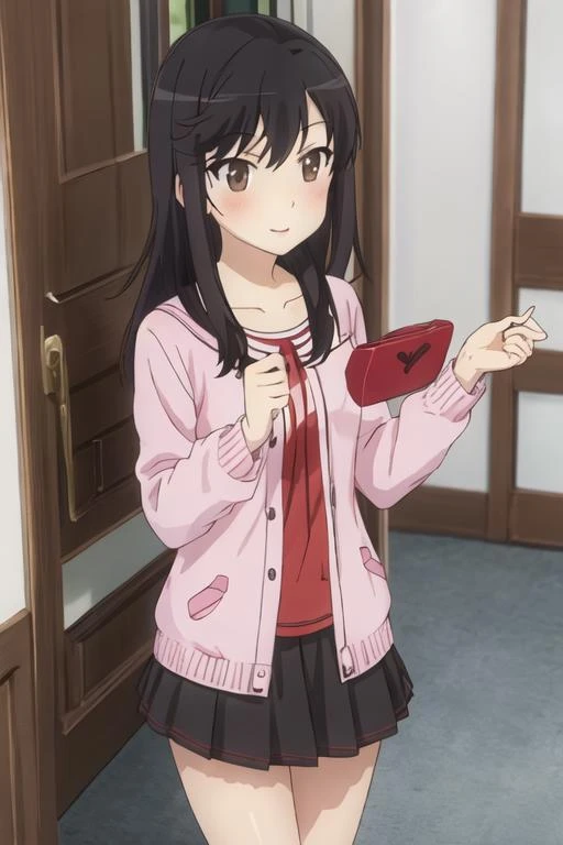 (masterpiece, highest quality: 1.2), alone, 1 girl, alone, ,,((Cotton panties with crotch)),blush,Sailor suit,blazer,your heather, smile, Mouth closed, View your viewers, Long black hair, head band, Earrings, Big Breasts, Medium Waist, Medium Hips, wide thighs, Embarrassing, Charm, smiling with her Mouth closed, Good move.., Excellent anatomy, ((Cotton panties with crotch)),classroom,,Sailor suit,blazer,skirt, (((skirtめくり, I can see your pants))),