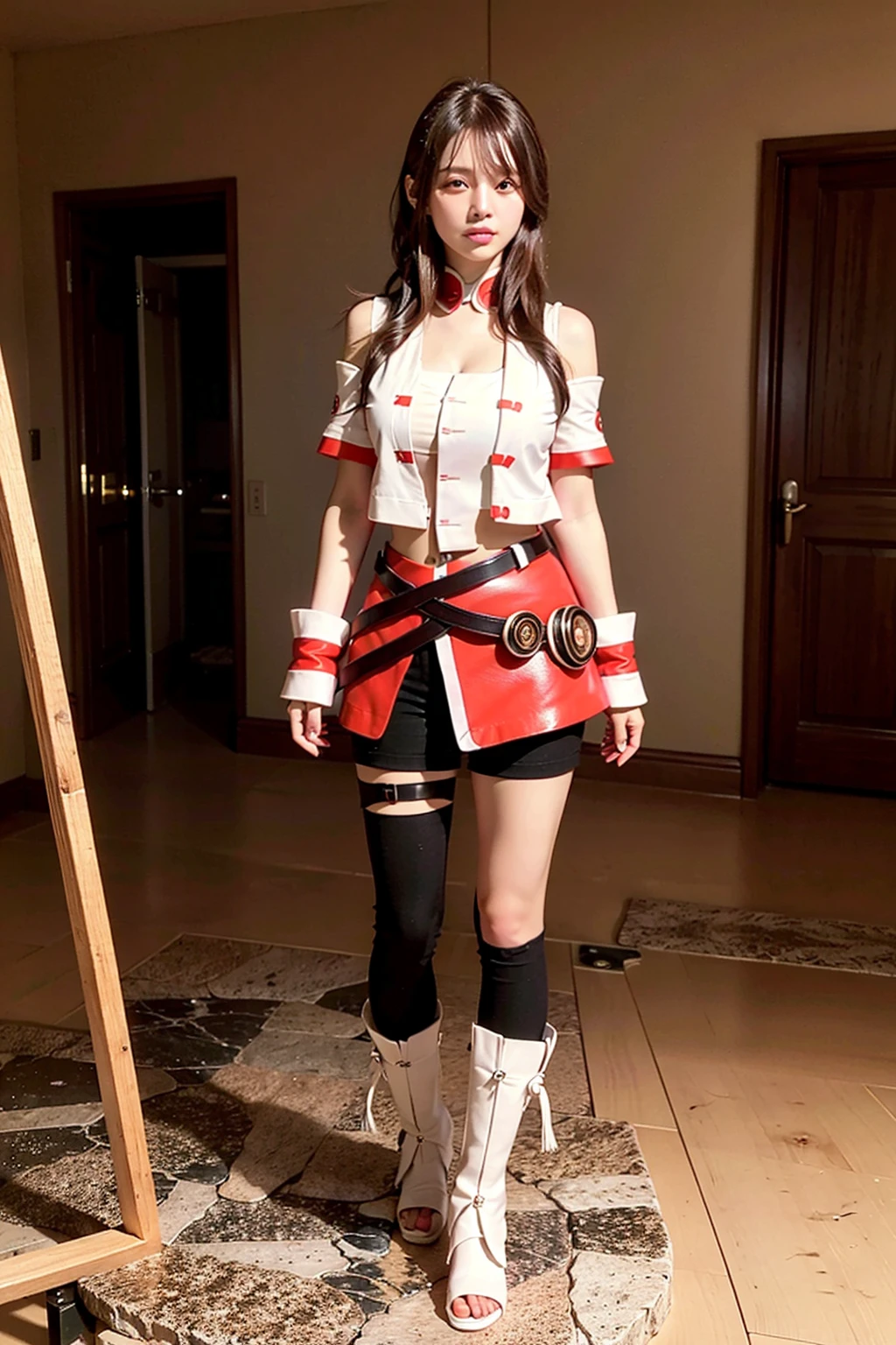 (8k, RAW photo, best quality, masterpiece:1.2), (realistic, photo-realistic:1.37),1girl, photon mapping, radiosity, physically-based rendering, full body, MODELSHOOT
<lora:vsingerYuezhengLing_v1:0.85> <lora:koreanDollLikeness_v15:0.6>