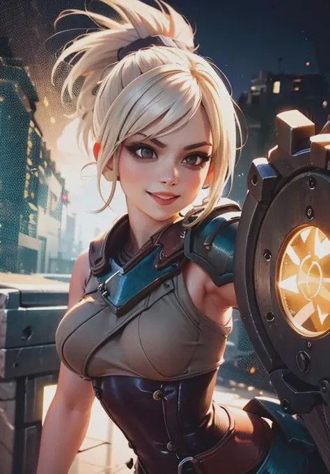 <lora:riven:0.8>, riven, smirk, seductive smile,, (acclaimed, alluring, captivating, exciting, gorgeous, striking:1.3)
