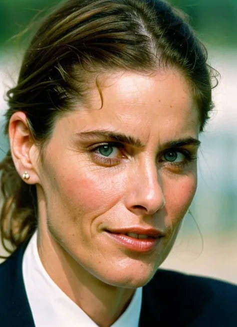 A stunning intricate color close up portrait of (sks woman:1) , wearing Blazer and trousers, epic character composition, sharp focus, natural lighting, subsurface scattering, f2, 35mm, film grain, , by Andreas Gursky, <lora:locon_amandapeet_v1_from_v1_64_32:1>