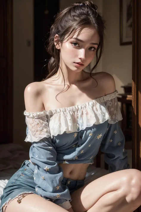 Best quality, masterpiece, ultra high res, (photorealistic:1.4), raw photo, 1girl, off shoulder