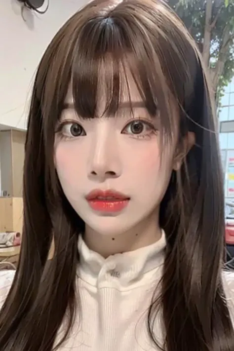 (8k, masterpiece, best quality),(realistic, photo-realistic:1.2),ultra high res,extremely detailed,beautiful lighting,photo background,female focus,front view,
pureerosface_v1,ulzzang-6500,
<lora:hyhlora:0.95>,hyhlora,1girl,solo,
sweater, tree, long hair, looking at viewer, outdoors, bag, brown hair, upper body,turtleneck, solo focus,