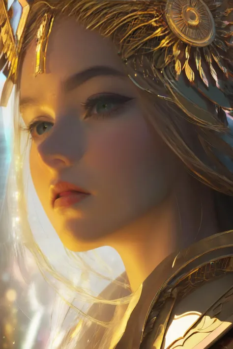 (Masterpiece:1.2), best quality, (illustration:1.2), enticing,(Masterfully crafted Glow, lens flare), (ultra-detailed), hyper details, (delicate detailed), (intricate details), (cinematic light, best quality Backlights), clear line, solo female, solo female, perfect body, (1girl), bioluminescent hair, glowing eyes, slightly close eyes, fantasy, (Dynamic:1.2), ((makeup)), high contrast, (best illumination, an extremely delicate and beautiful), ((cinematic light)), colourful, powerful, (Cinematic masterpiece), photoshoot, Fate Grand Order, mythic, splashes of colour, absolutely eye-catching, ((colourful paint splashes on background, dulux,)), ((caustic)), dynamic angle, beautiful detailed lights, (Captivating),(Intricately Detailed Cinematic Golden Colosseum:1.1), ambient occlusion, ambient light, ray-traced reflections, intricately detailed glint blade phalanx, subsurface scattering, (glint blade phalanx:1.2)
