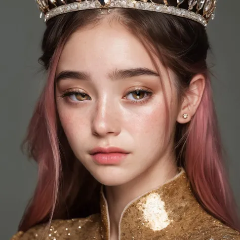 masterpiece, best quality, (1girl), Sam Yang, beautiful detailed eyes, looking at viewer, upper body, pink hair, shy, cat ears, very detailed, high resolution, sharp, sharp image, 4k, 8k,
RAW photo, (photo flash:1.5) (fashion photography) (pictorialist style), fashion shot, realistic photo style, sharp focus
sunlit hall, weeping princess, regal throne, dust particles, tiny stars, tears glistening, profound sorrow, inconsolable grief, loneliness, heartache, despair, grace, majesty, radiant light filtering, golden aura, heavy crown, velvet robes, bejeweled, crystal chandelier, somber ambiance
(full body shot) of a 20 yo princess wearing a crown, she is angry or crying, sad looking, tearful and open-mouthed, reveal sorrow, teary, tear, sorrow, crying, transparent liquid, water tears, glass tears, cute face, unkempt hair, detailed eyes, complexion nuances, dappled light on face, no make-up, detailed face and eyes, very thin eyebrows, pale skin, natural skin texture, (highly detailed skin:1.1), textured skin, (oiled shiny skin:0.5), (skin blemish:1.3), (moles:0.8), (imperfect skin:1.5), intricate skin details, visible skin detail, (detailed skin texture:1.1), (oiled shiny ultra white skin:0.6), mascara, (skin pores:1.1), (light freckles:0.3), skin fuzz, (blush:0.5), (goosebumps:0.5), translucent skin, subsurface scattering, (minor skin imperfections:1.2), wrinkles, vitiligo spots, [brown spots:0.01], [whiteheads], [blackheads], [white pimples:0.01], [red pimples:0.01], beauty spot, skin fuzz, detailed eyes, (round iris:1.1), light reflections in her eye, visible cornea, highly detailed iris, tiny blood vessels in the eye, remarkable detailed pupils <lora:polyhedron_all_sdxl-000005:0.5> <lora:tears-000007:0.6>