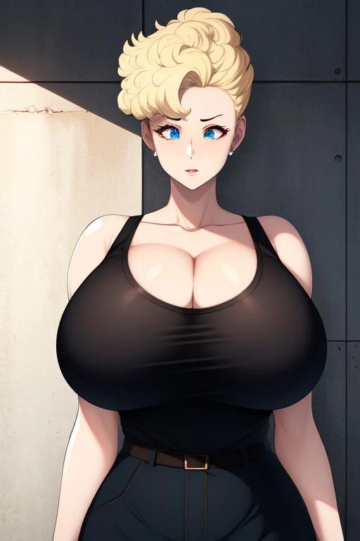 (8k, best quality, masterpiece:1.2),(detailed eyes), \(detailed facial features\), \(\(detailed clothes features\)\), upper  body,(large breasts, cleavage),(face focus),extremely detailed CG unity 8k wallpaper, huge filesize, ultra-detailed, highres, absurdres,beautiful eyes,ray tracing, dramatic shadows,fine detail,dramatic angle,high saturation,lens flare,(standing),soft light,Detailed skin texture, detailed clothing texture,looking at viewer,
1woman,mature female, blonde hair,solo, <lora:dragonBall_Briefs-000018:0.8>