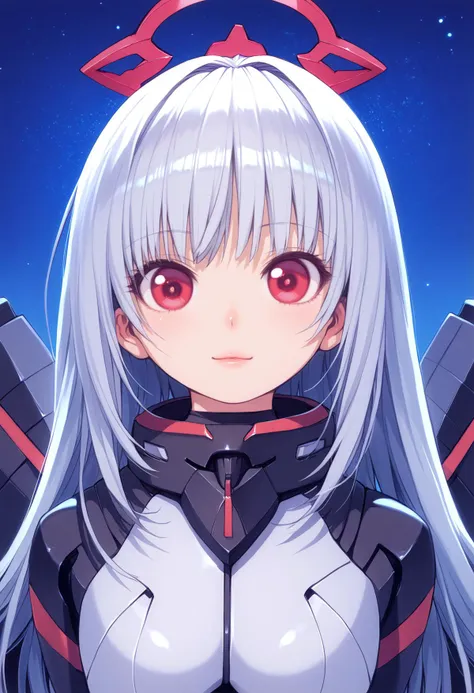 score_9, score_8_up, score_7_up, score_6_up, nox, 8um, wpt, fbg BREAK
high resolution, very high resolution, close-up, portrait, 
1girl, mecha musume, red eyes, silver hair, long hair, armored leotard, wings, tassel, mechanical arms, mechanical halo, 
looking at viewer, closed mouth, 
outdoors, night, starry sky,