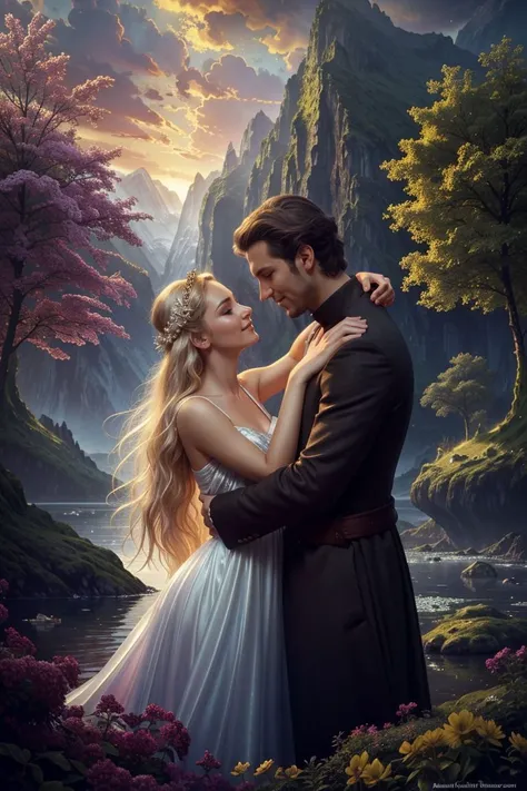 [by Andrei Markin, by Amanda Sage, (by Michal Karcz, (by Anton Fadeev, reverie)), fantasy, exalted, fanciful],
(by Adam Elsheimer:1.30),
(by Victor Nizovtsev, by Cyril Rolando, by J Scott Campbell, by Kelly Mckernan, by Jessica Rossier:1.10),
heroic joyful couple, magical, smile